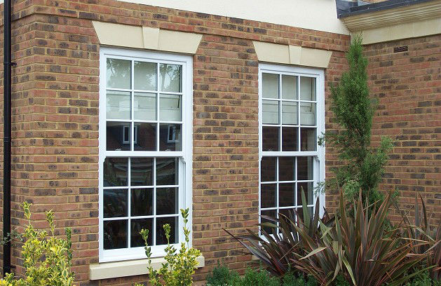 Sliding sash windows with Georgian bars