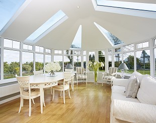 Hybrid solid conservatory roof