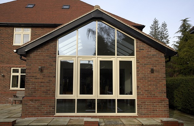 Cream coloured UPVC windows