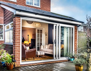 Conservatory with bifold doors