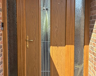 Grey composite front door