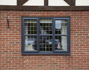 Contemporary grey UPVC windows