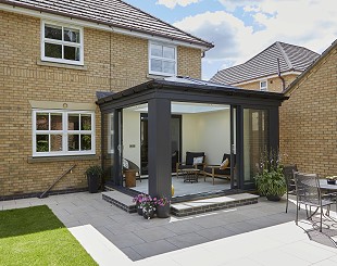 Modern grey conservatory