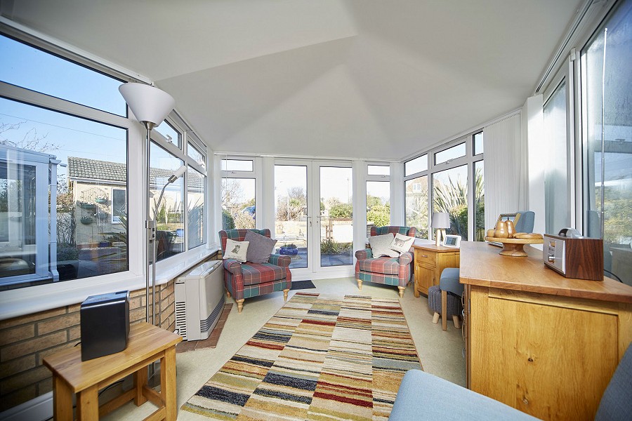 Inside conservatory with solid tiled roof East Yorkshire