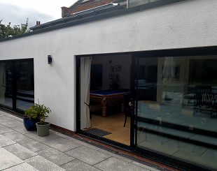 Black aluminium sliding doors