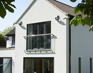 Modern grey aluminium windows