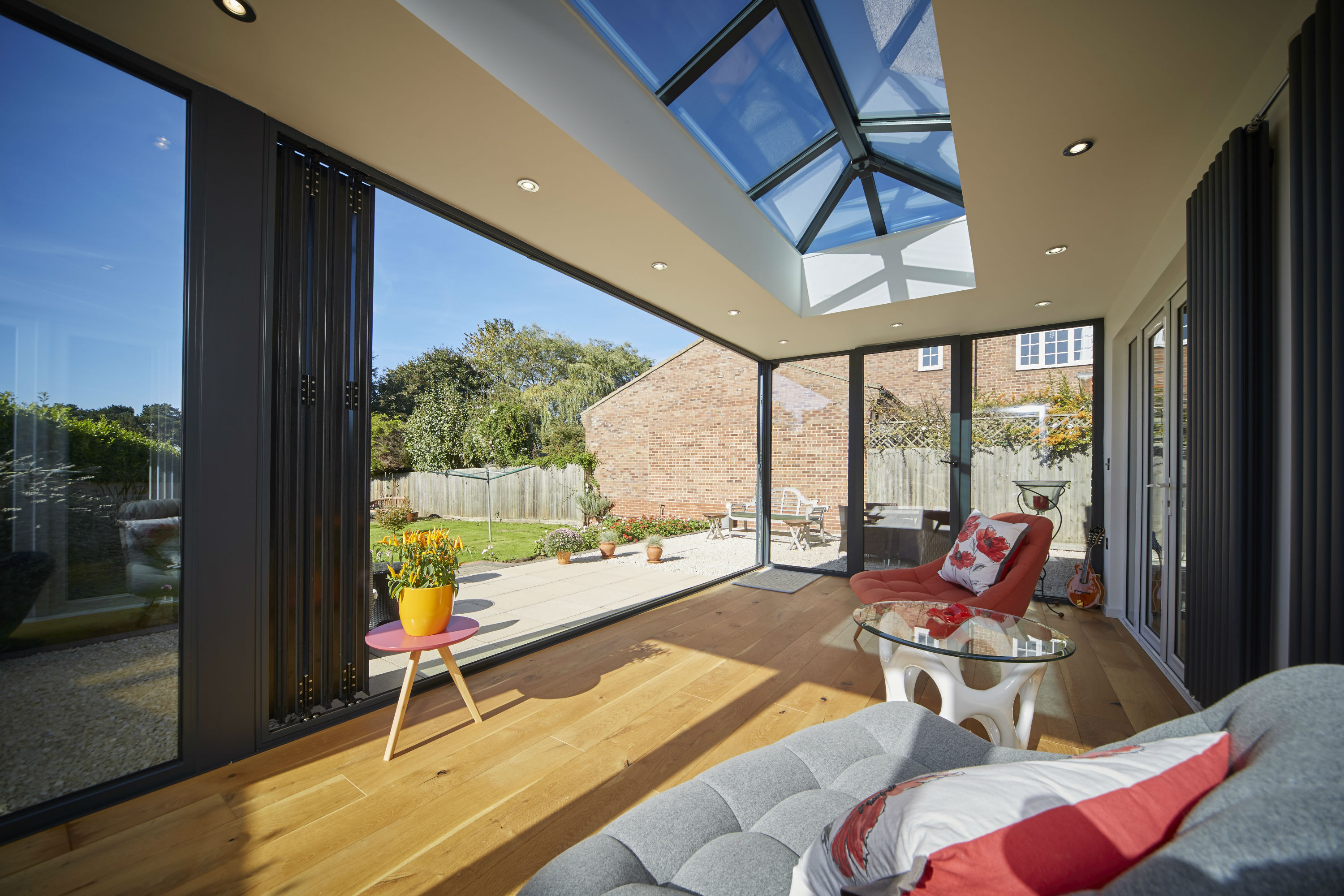 Bifold door and Skypod roof light   EYG