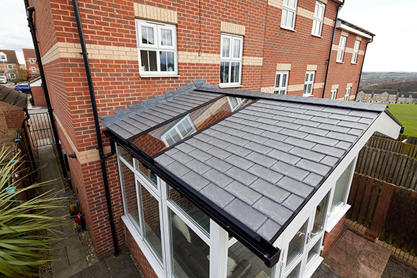 Solid conservatory tiled roof