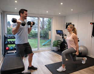 Timber and UPVC-clad garden room