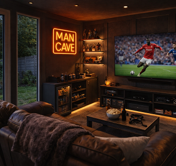 Man Cave and She Sheds