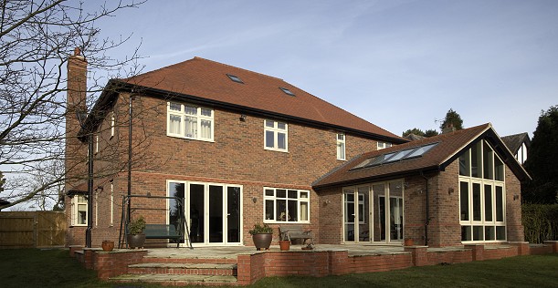 Coloured UPVC windows and French doors