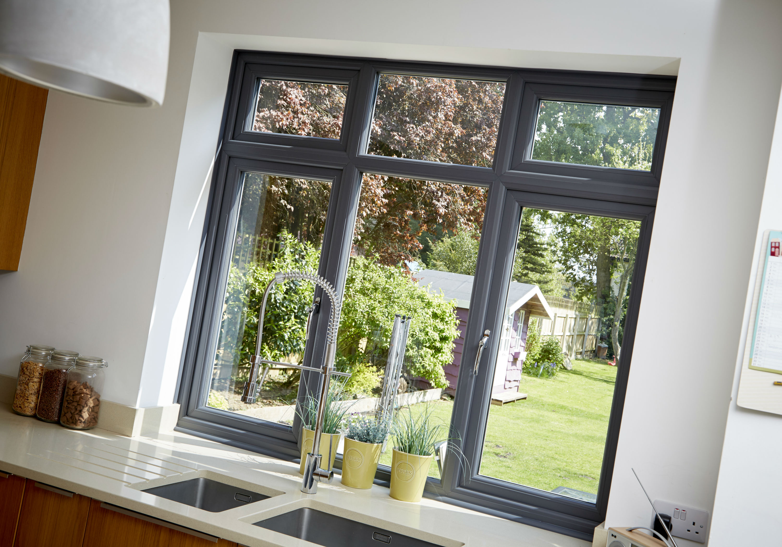 Coloured upvc windows 11   black and grey windows