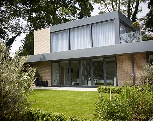 Modern grey windows and patio doors