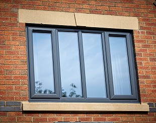 Anthracite grey UPVC double glazed windows