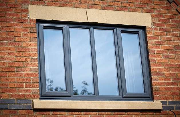 Grey UPVC windows