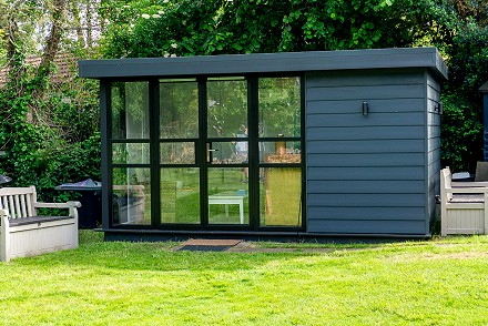 Couple delighted as heritage door gives their new EYG Garden Room a ‘stylish, unique and modern’ look