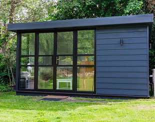 Timber and UPVC-clad garden room