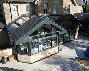 House extension with pitched roof