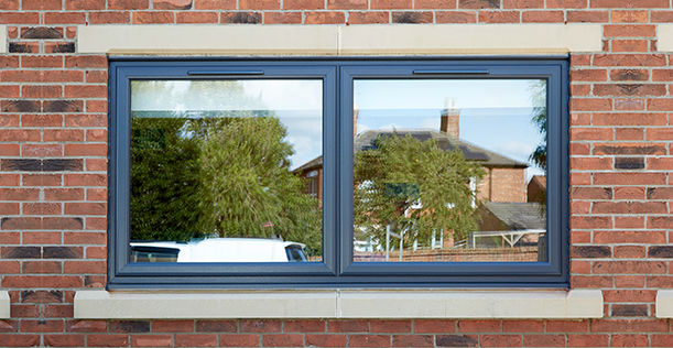 Grey UPVC windows