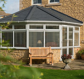 Conservatory with tiled roof