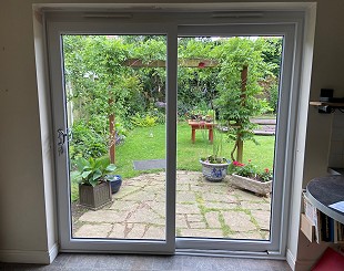 White patio doors