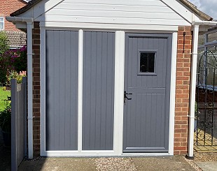 Grey UPVC front door