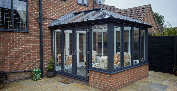 Anthracite grey conservatory