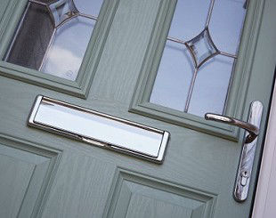 Grey composite front door