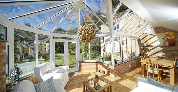 P-shaped conservatory
