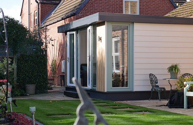 Summer house, UPVC garden room, chartwell green garden room