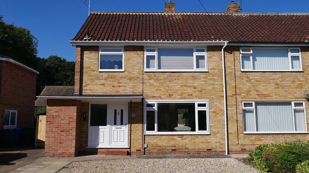 White UPVC front door