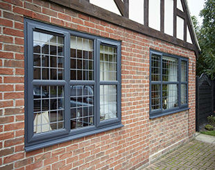 Grey UPVC windows