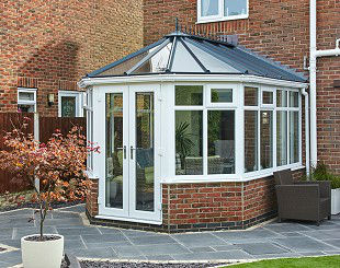 White UPVC conservatories