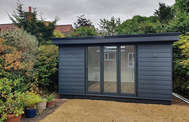 garden room, summer house, desk, office, home office, eyg, eyg garden room