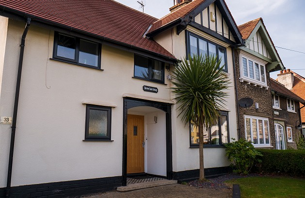 Grey double glazed windows